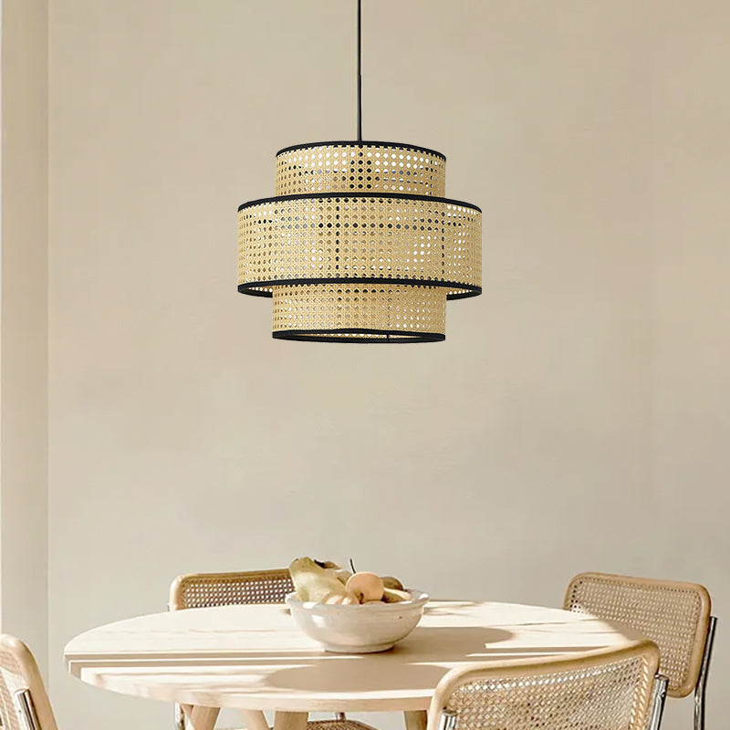Creative Rattan Weaving Lamps Hanging Lampshade